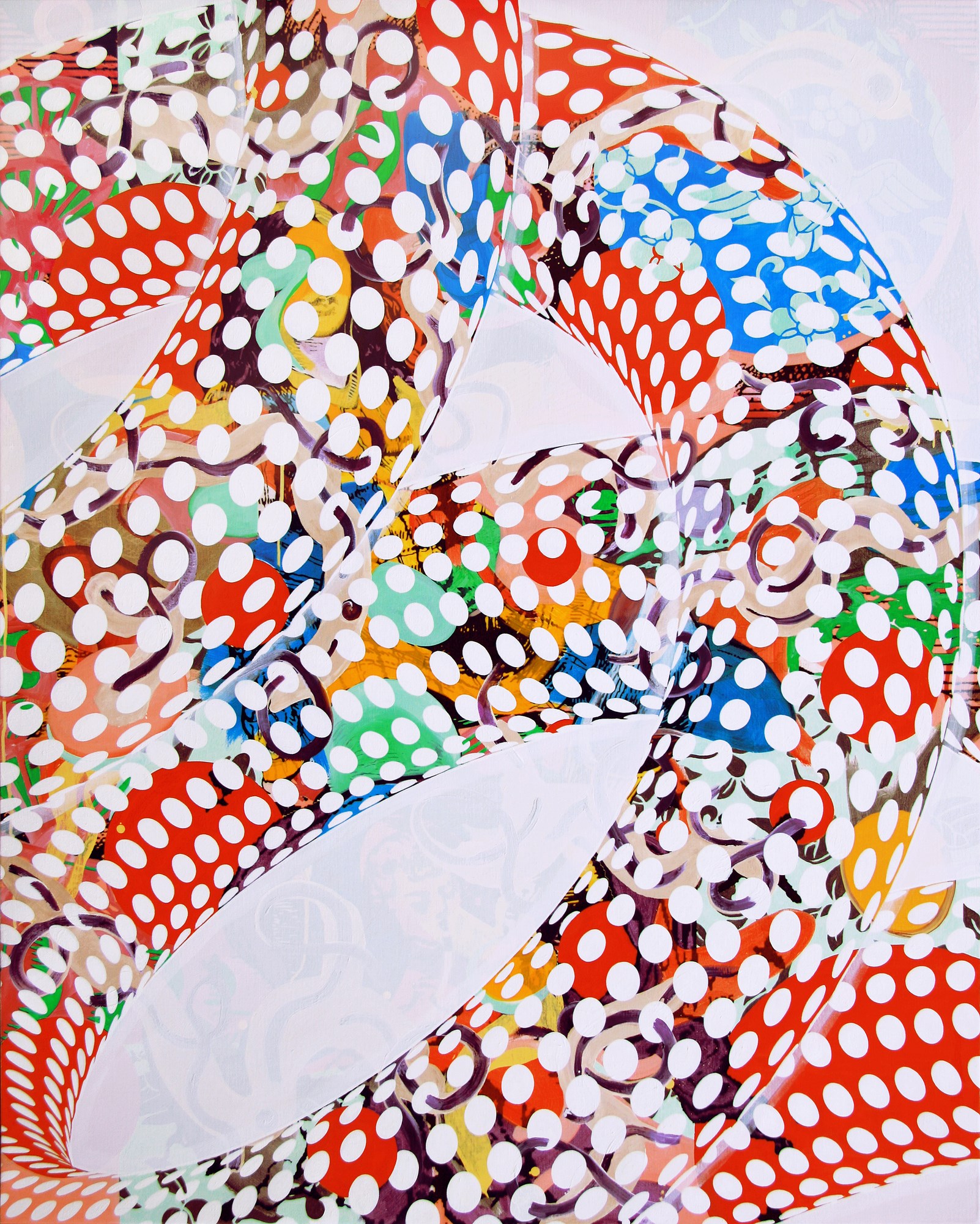 Loop #04, 2012, óleo y acrílico sobre lienzo, 153 x 122 cm.